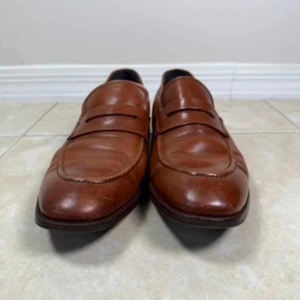 Cole Haan Penny Loafer Mens 11 M British Tan Leather C29038 Moc Toe Dress Shoes